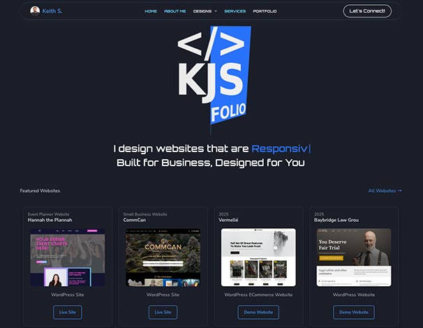 My Website Portfolio Screenshot